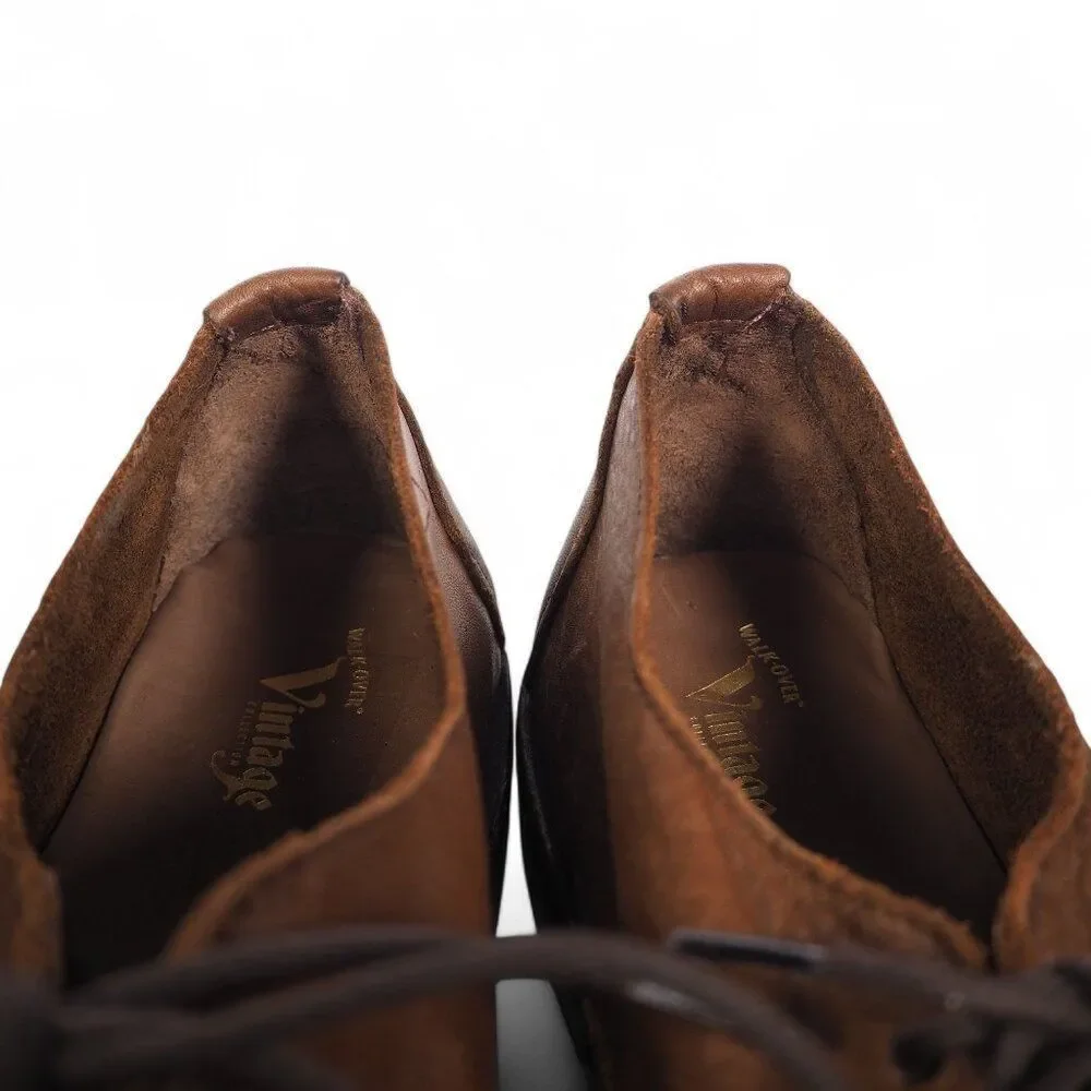 Walk-Over Vintage Collection Cap‎ Toe Leather Oxfords Brown T10137 Men's 11M